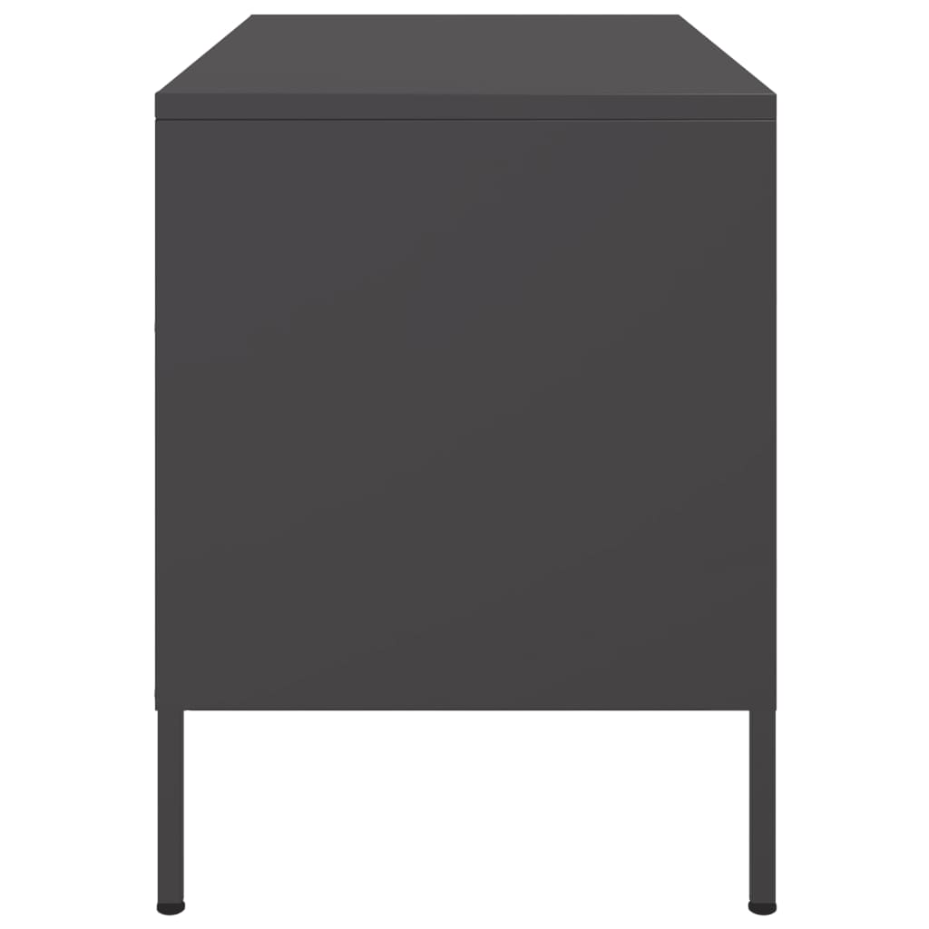 Tv Skříňky 2 Ks Černé 68 X 39 X 50,5 Cm Ocel