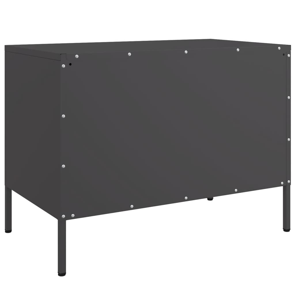Tv Skříňky 2 Ks Černé 68 X 39 X 50,5 Cm Ocel