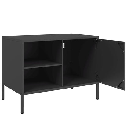 Tv Skříňky 2 Ks Černé 68 X 39 X 50,5 Cm Ocel