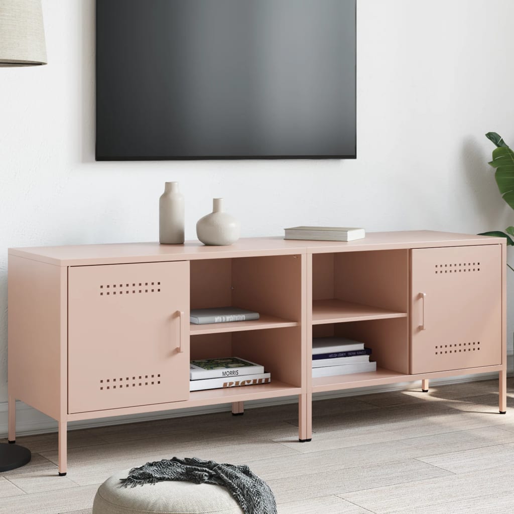 Tv Skříňky 2 Ks Černé 68 X 39 X 50,5 Cm Ocel