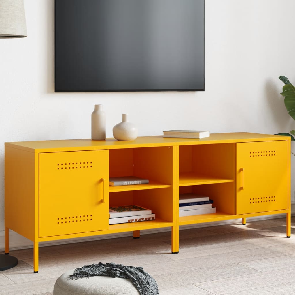 Tv Skříňky 2 Ks Černé 68 X 39 X 50,5 Cm Ocel