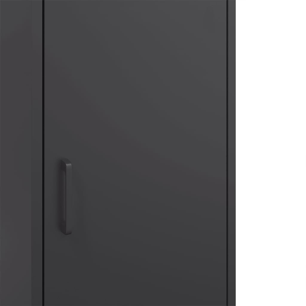 Skříň Highboard Černá 36 X 39 X 113 Cm Ocel