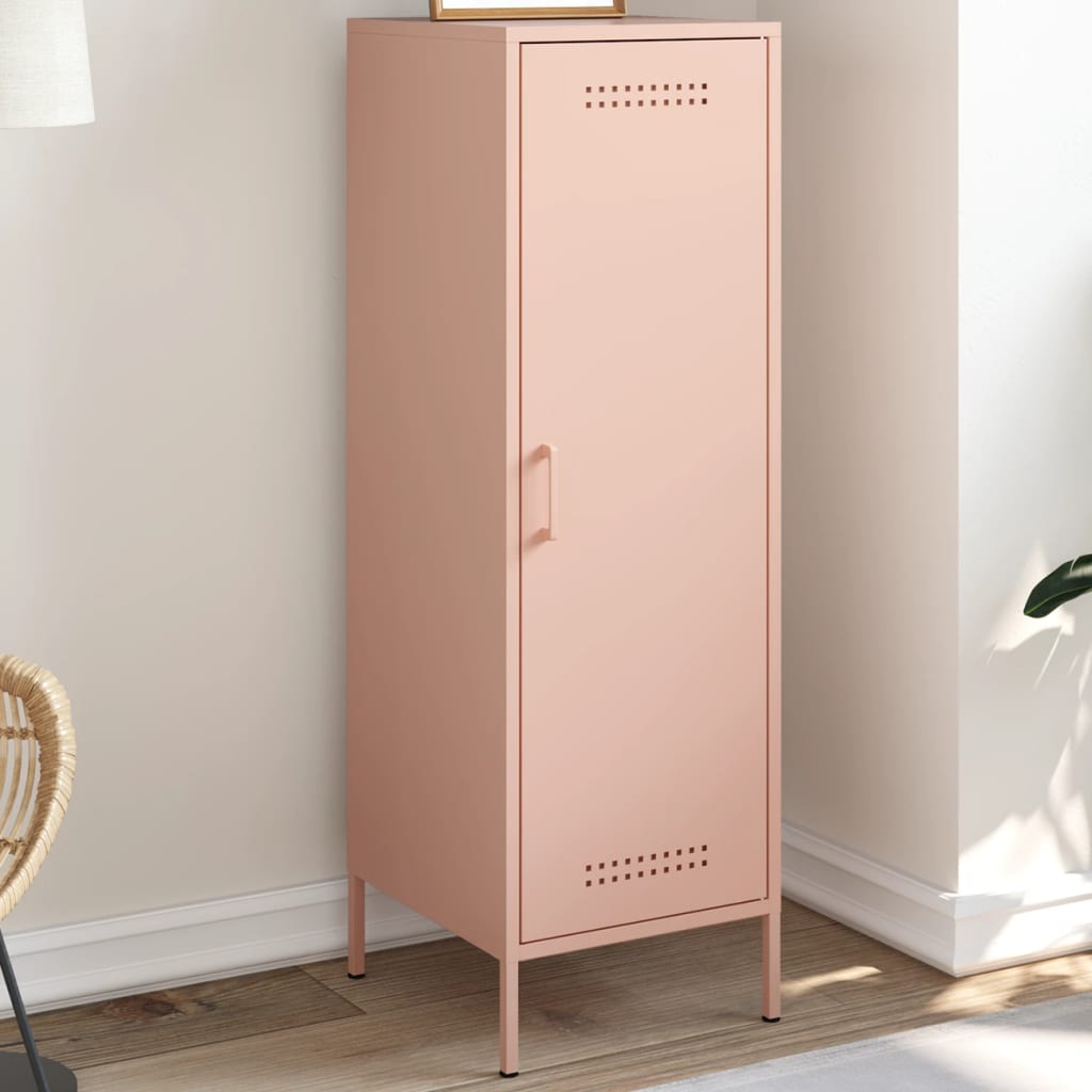 Skříň Highboard Hořčicově Žlutá 36 X 39 X 113 Cm Ocel
