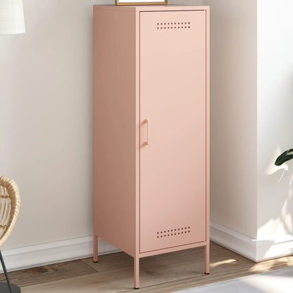 Skříň Highboard Hořčicově Žlutá 36 X 39 X 113 Cm Ocel