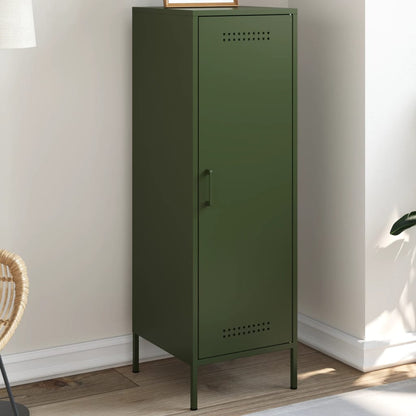 Skříň Highboard Hořčicově Žlutá 36 X 39 X 113 Cm Ocel