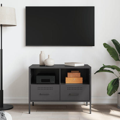 Tv Skříňka Černá 68 X 39 X 50,5 Cm Ocel