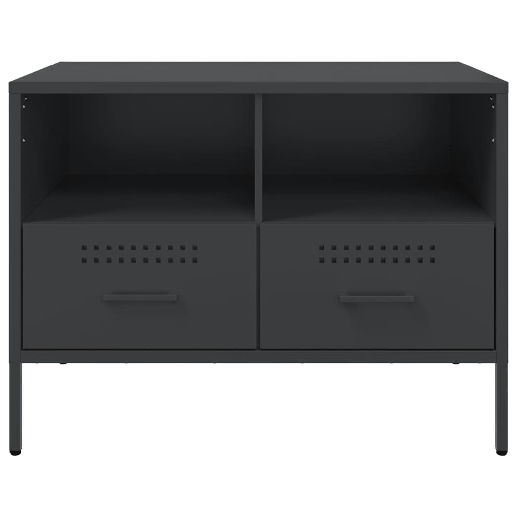 Tv Skříňka Černá 68 X 39 X 50,5 Cm Ocel