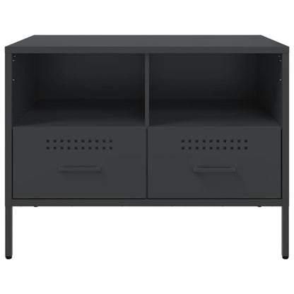 Tv Skříňka Černá 68 X 39 X 50,5 Cm Ocel