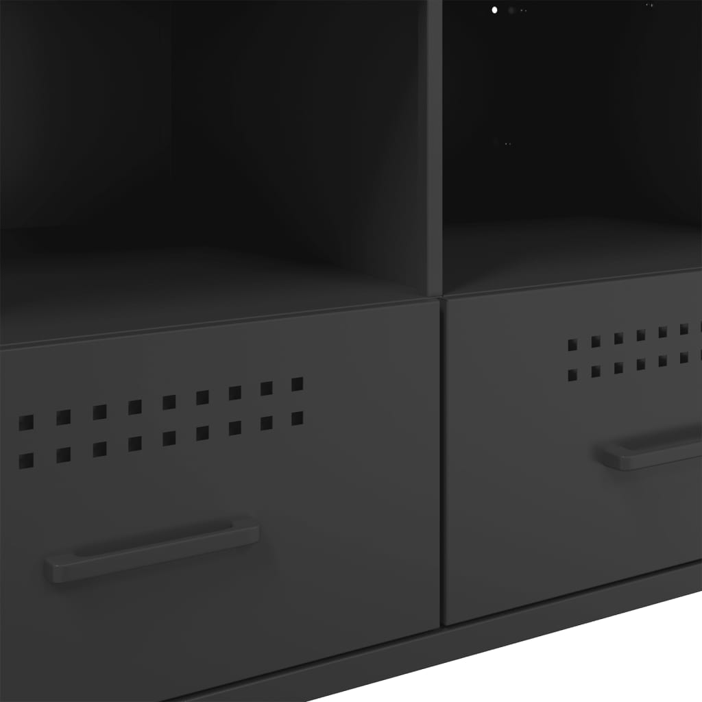 Tv Skříňka Černá 68 X 39 X 50,5 Cm Ocel