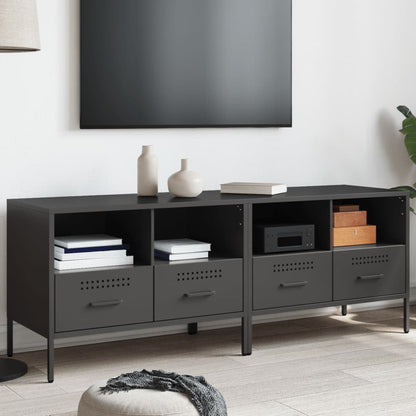 Tv Skříňka Černá 68 X 39 X 50,5 Cm Ocel