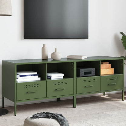 Tv Skříňka Černá 68 X 39 X 50,5 Cm Ocel