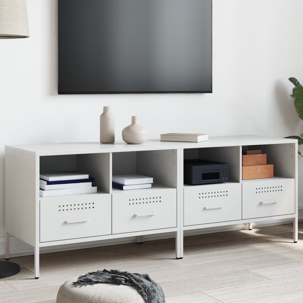 Tv Skříňka Černá 68 X 39 X 50,5 Cm Ocel