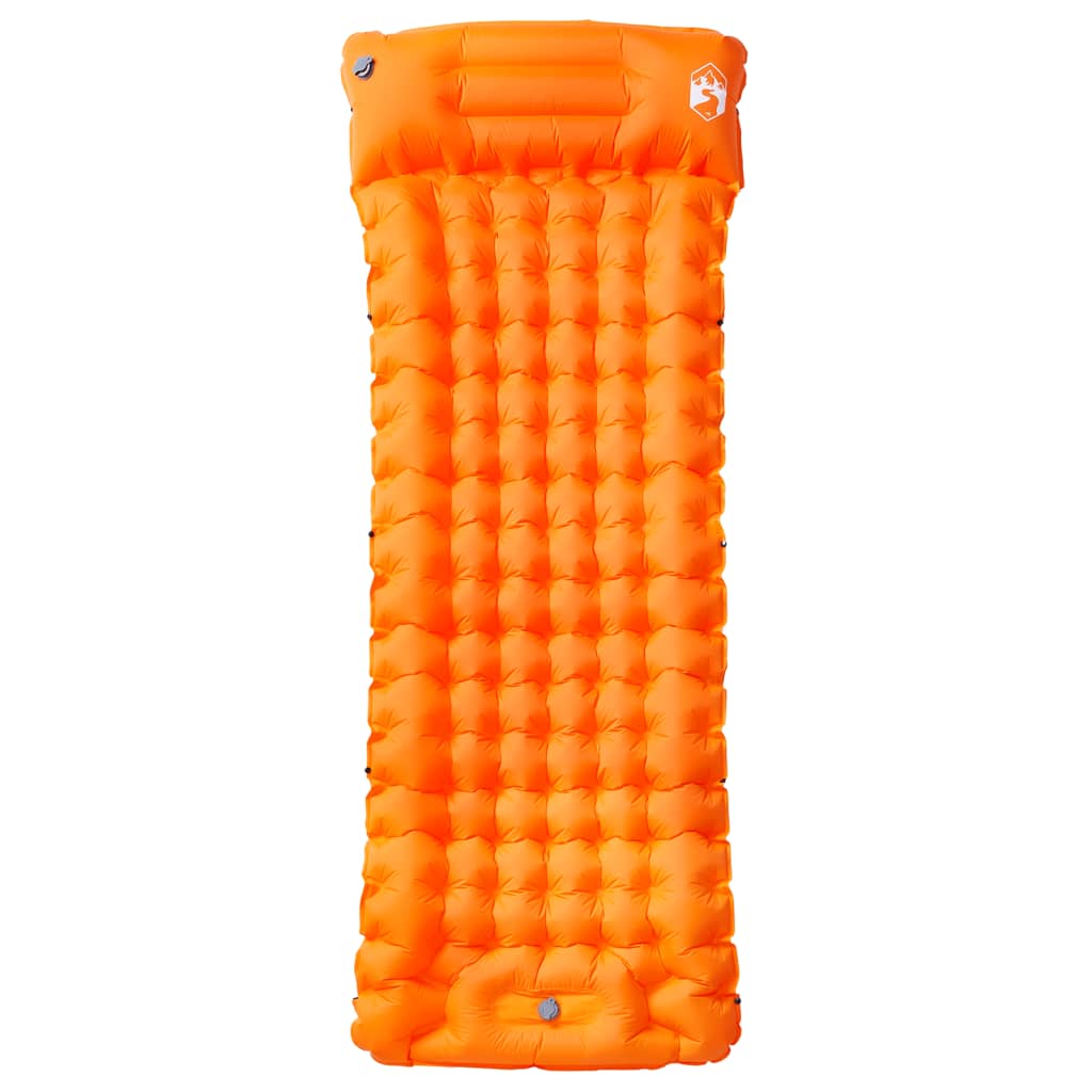 Samonafukovací Kempingová Matrace S Polštářem Oranžová