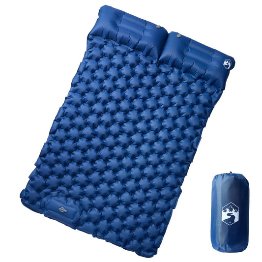 Samonafukovací kempingová matrace polštáře 2 osoby tmavě modrá
