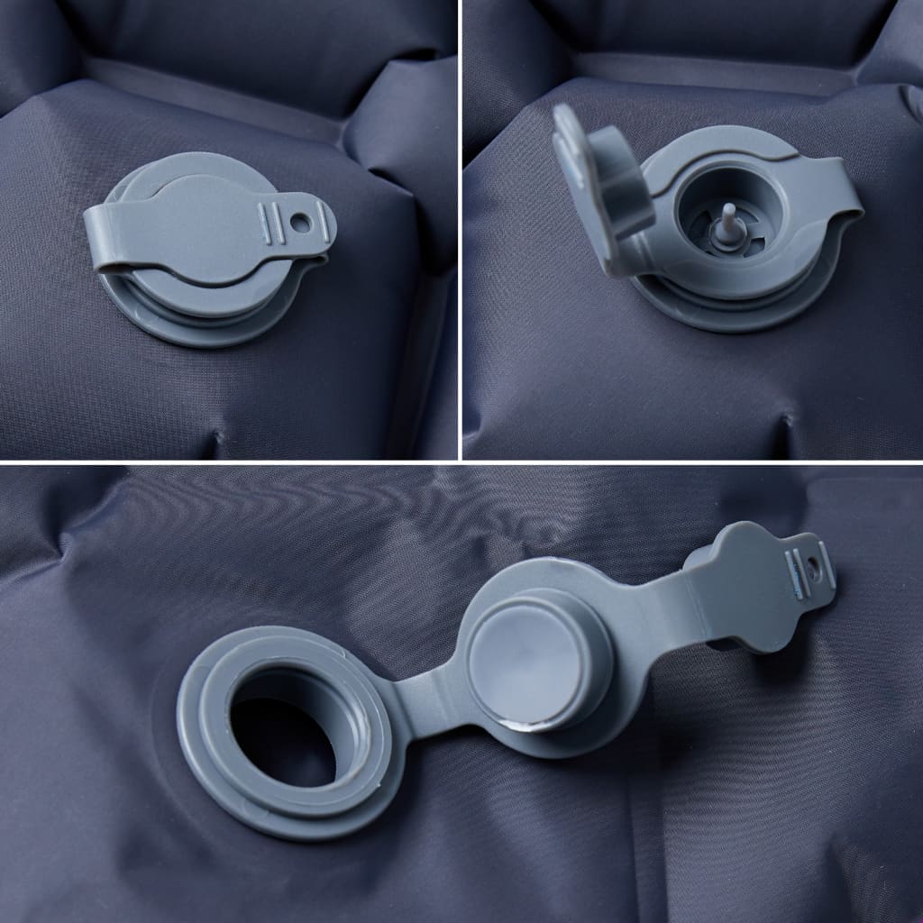 Nafukovací Kempingová Matrace Pro 1 Osobu Šedá 190 X 58 X 6 Cm