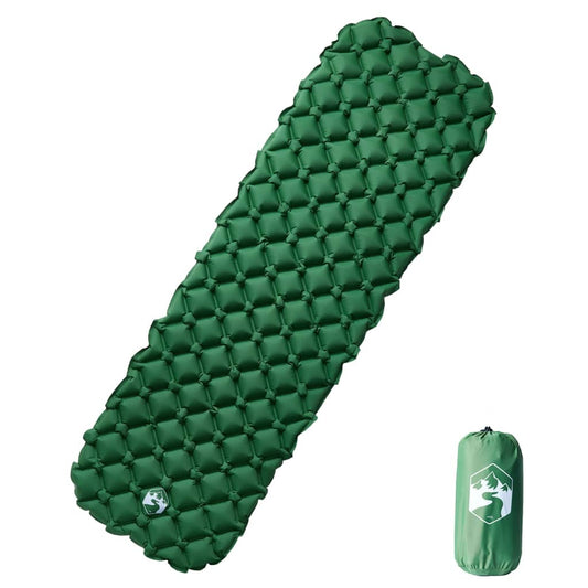 Nafukovací kempingová matrace zelená 190 x 58 x 6 cm