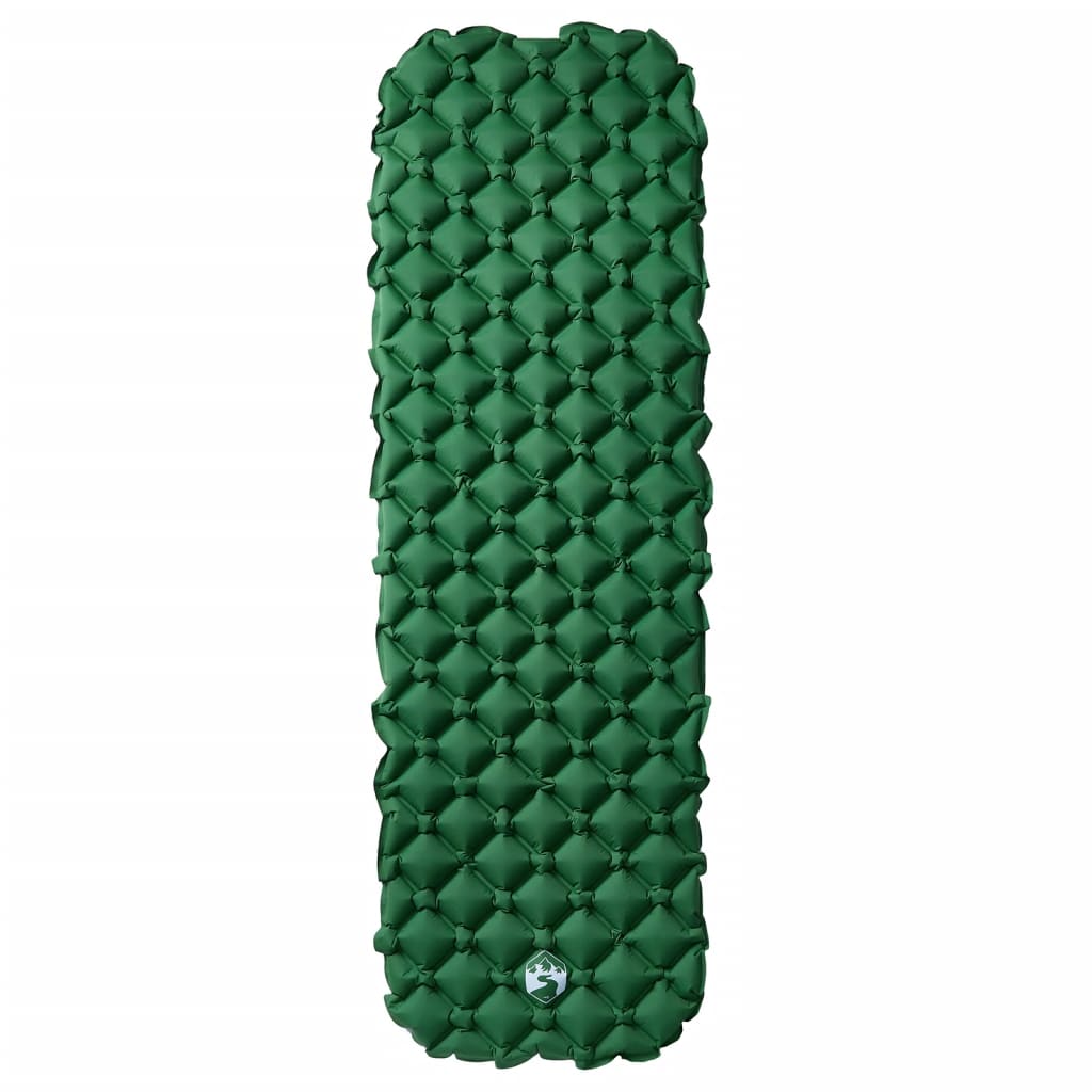 Nafukovací kempingová matrace pro 1 osobu zelená 190x58x6 cm