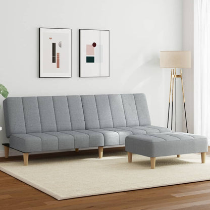 2Místná Rozkládací Pohovka S Podnožkou Textil