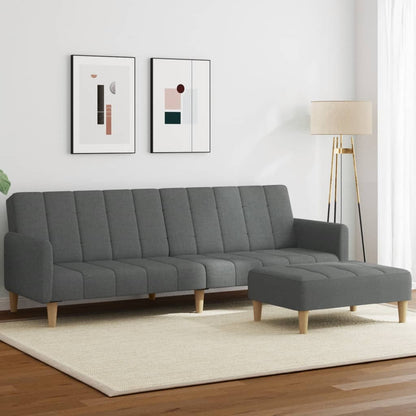 2Místná Rozkládací Pohovka S Podnožkou Textil