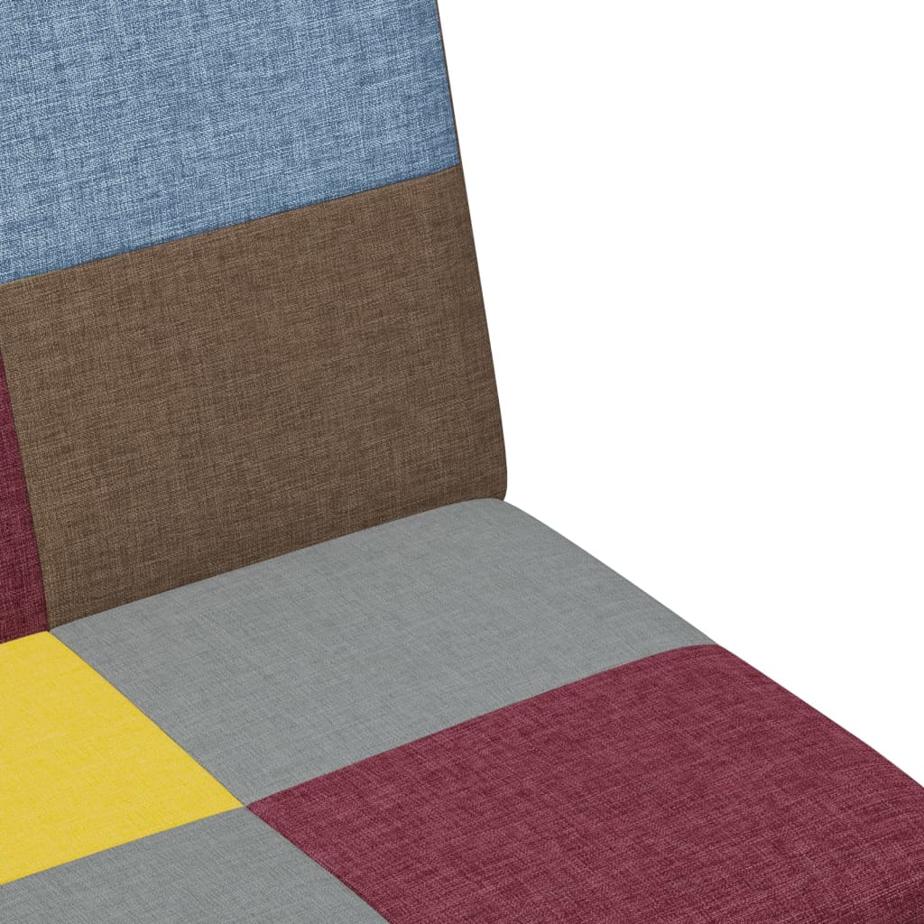 2Místná Rozkládací Pohovka S Podnožkou Patchwork Textil