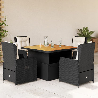 3Dílný Bistro Set S Poduškami Šedý Polyratan