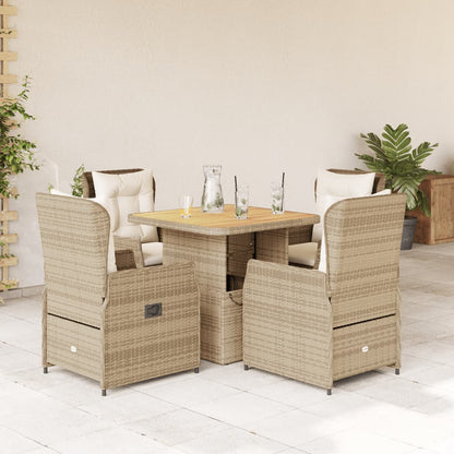 3Dílný Bistro Set S Poduškami Šedý Polyratan