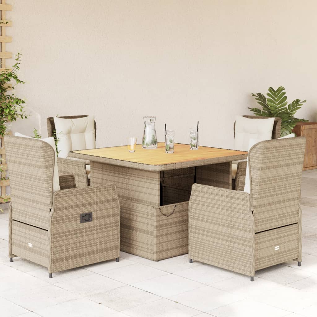 3Dílný Bistro Set S Poduškami Šedý Polyratan
