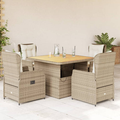 3Dílný Bistro Set S Poduškami Šedý Polyratan