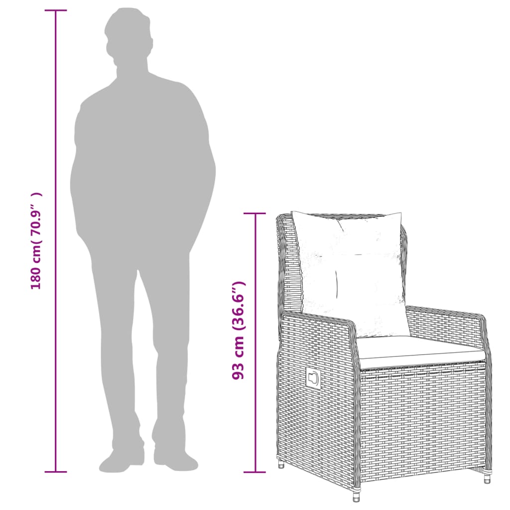 5Dílný Zahradní Jídelní Set S Poduškami Světle Šedý Polyratan