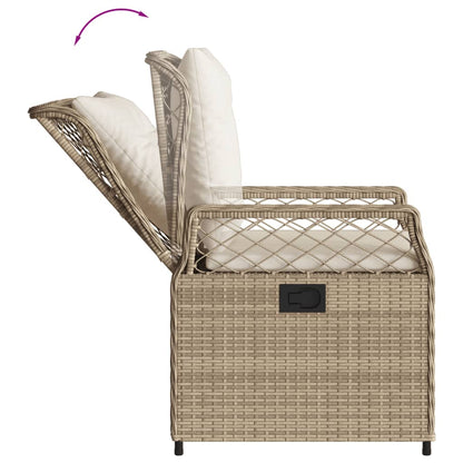 5Dílný Zahradní Jídelní Set S Poduškami Béžový Polyratan Krémová