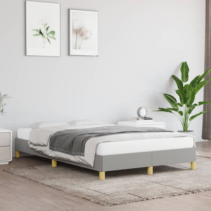 Rám Postele Bez Matrace Textil Světle Šedá