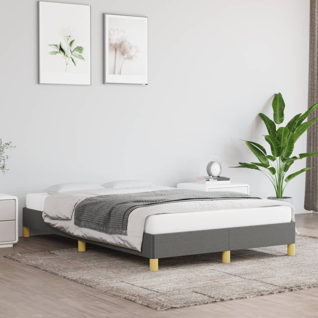 Postel Bez Matrace Textil Tmavě Šedá