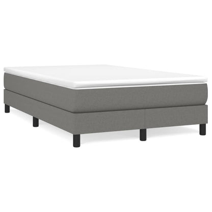 Box Spring Postel S Matrací Textil Tmavě Šedá