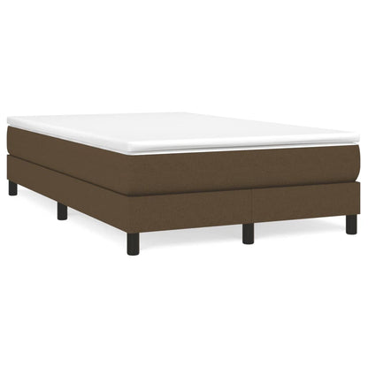 Box Spring Postel S Matrací Textil Tmavě Hnědá
