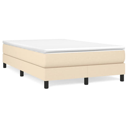 Box Spring Postel S Matrací Textil Krémová