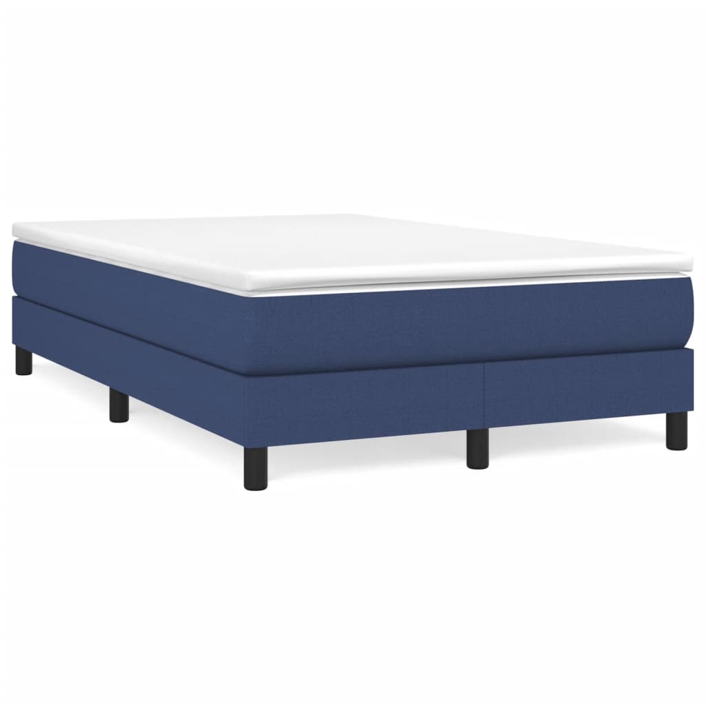Box Spring Postel S Matrací Textil Modrá