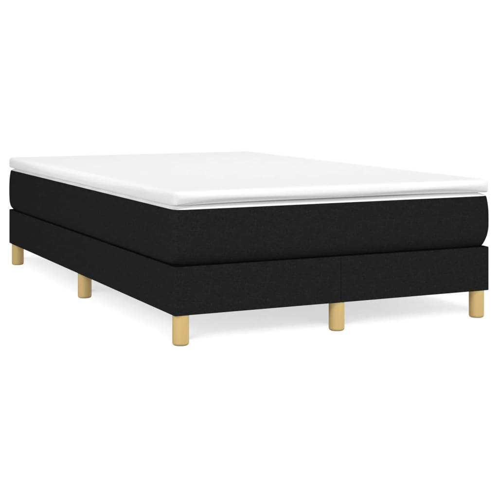 Box Spring Postel S Matrací Černá Textil Černá
