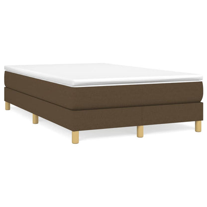 Box Spring Postel S Matrací Textil Tmavě Hnědá