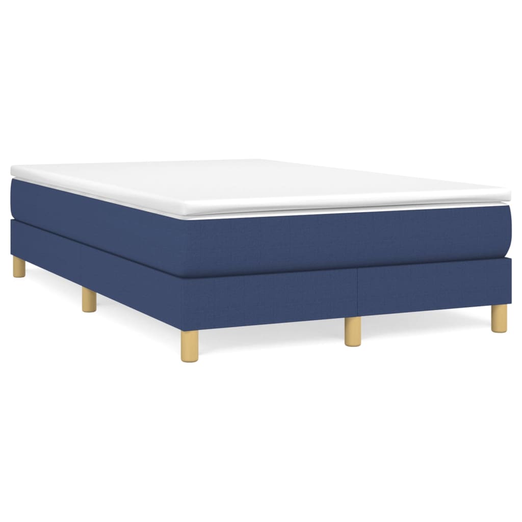 Box Spring Postel S Matrací Textil Modrá