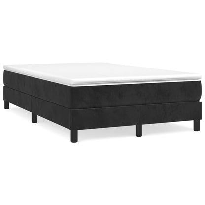 Box Spring Postel S Matrací Černá Samet Černá