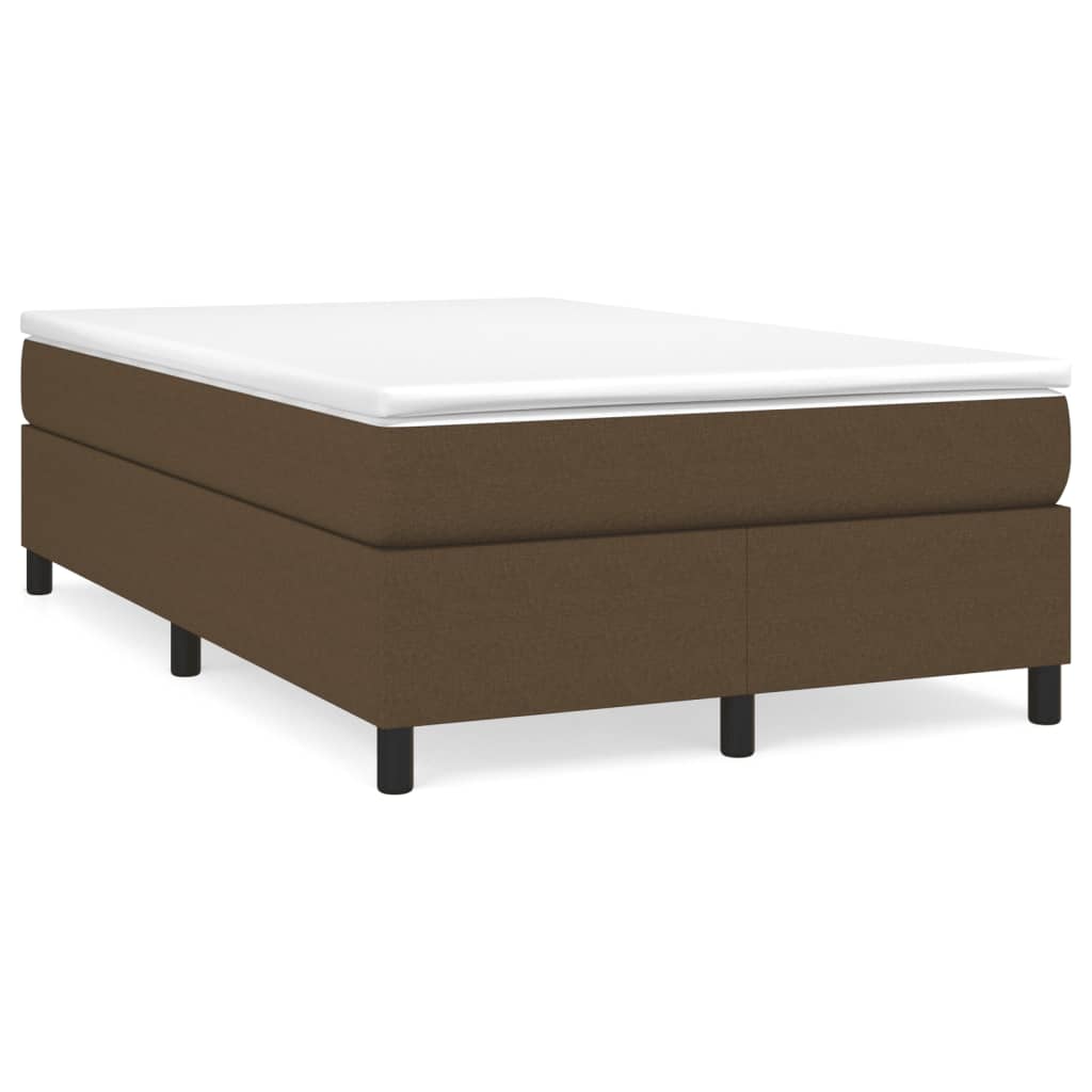 Box Spring Postel S Matrací Textil Tmavě Hnědá