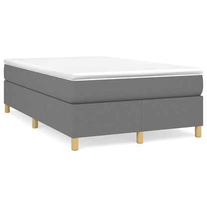 Box Spring Postel S Matrací Textil Tmavě Šedá
