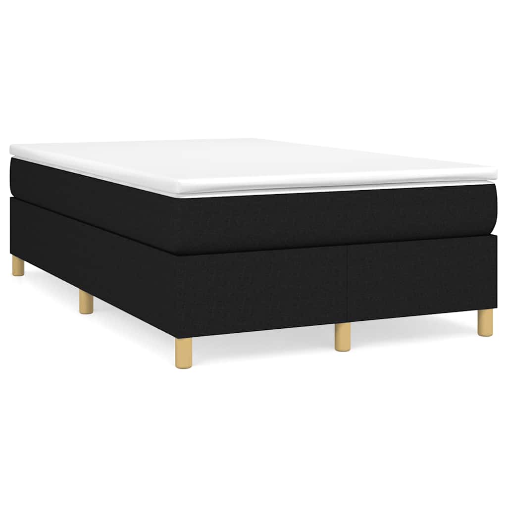Box Spring Postel S Matrací Černá Textil Černá