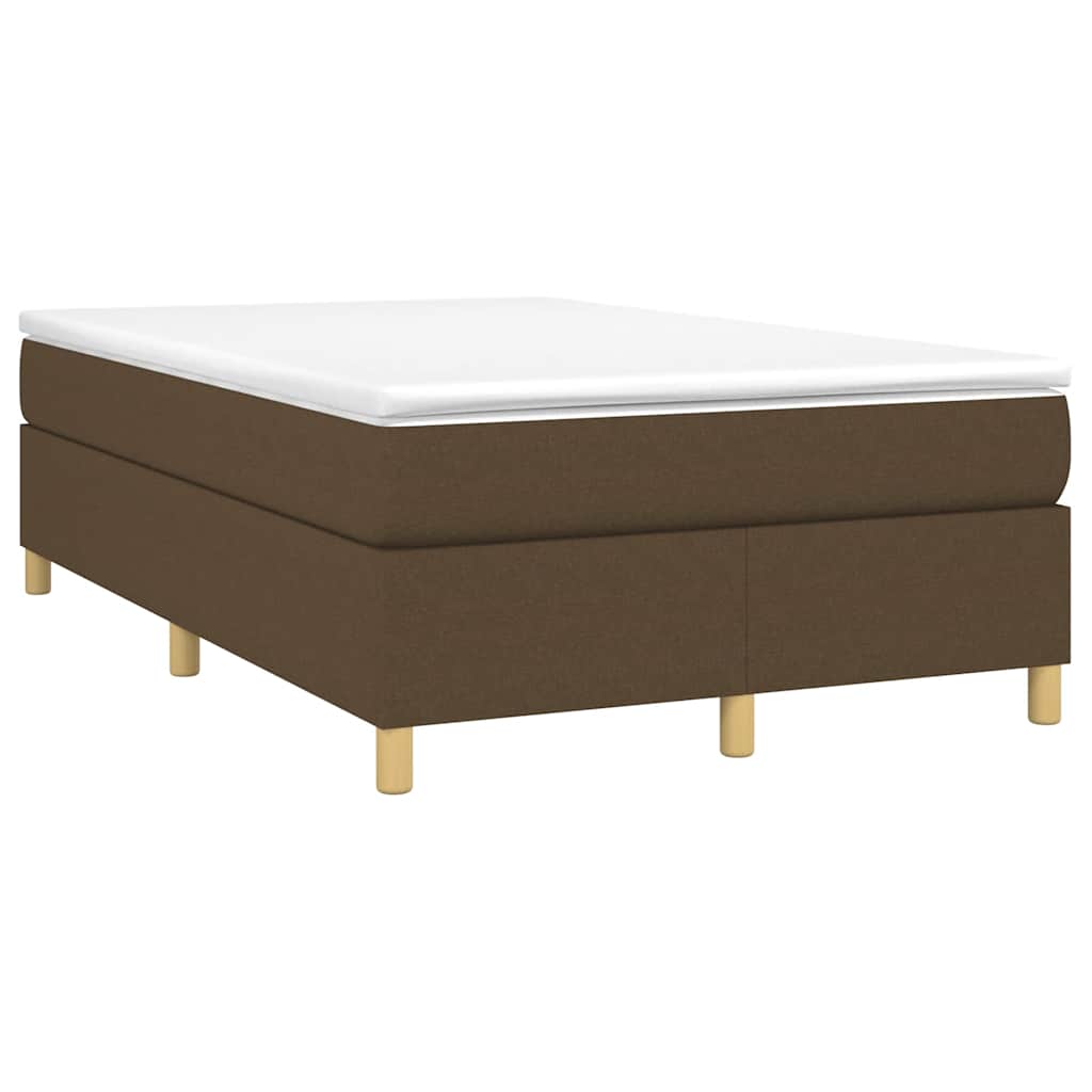 Box Spring Postel S Matrací Tmavě Hnědá 120X190 Cm Textil