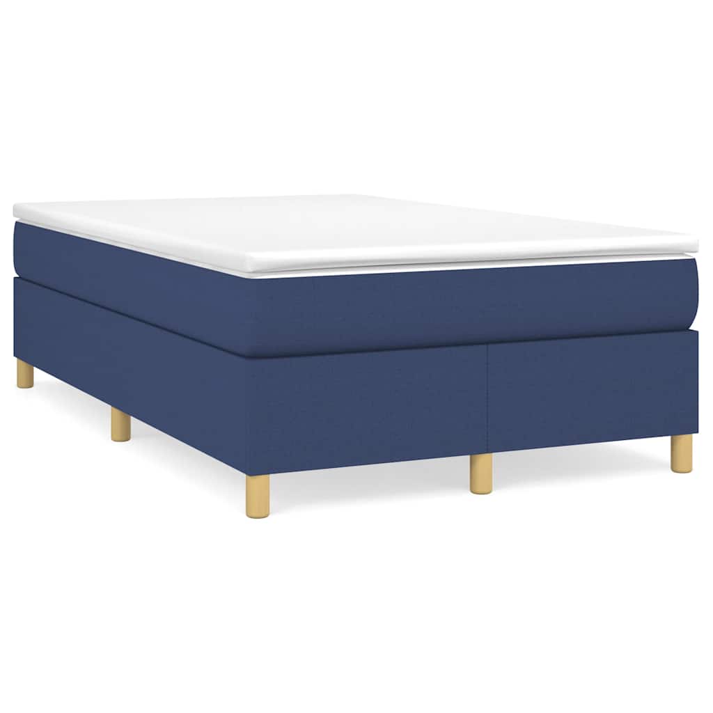 Box Spring Postel S Matrací Textil Modrá