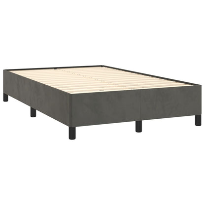 Box Spring Postel S Matrací Tmavě Šedý 120X190 Cm Samet