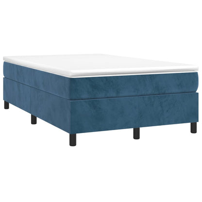 Box Spring Postel S Matrací Tmavě Samet Modrá