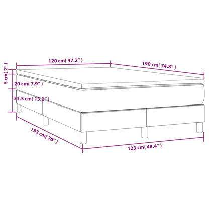 Box Spring Postel S Matrací Tmavě Samet Modrá