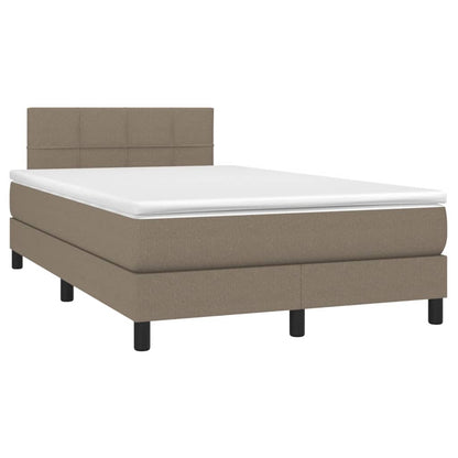 Box Spring Postel S Matrací Taupe 120X190 Cm Textil
