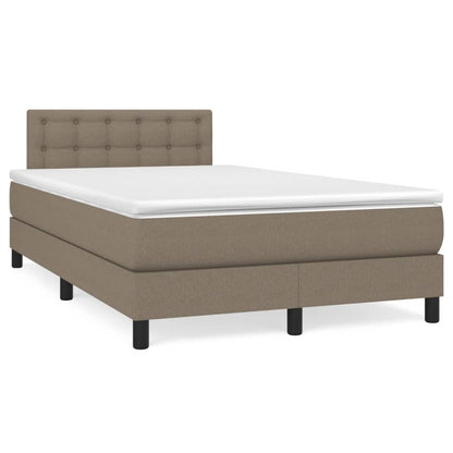Box Spring Postel S Matrací Taupe 120X190 Cm Textil